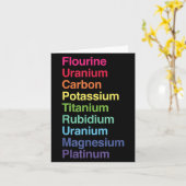 Flourin Uranium Carbon Potium Titanium Rubidium U Karte (Gelbe Blume)