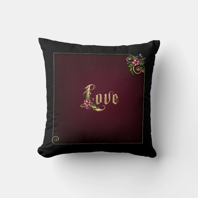 Flourina Liebe Verse - Anpassbar Kissen (Vorderseite)