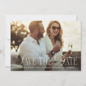 Flourish Accent | Photo Wedding Save The Date (Vorderseite)