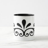 Flourish black design tasse (Zentrum)