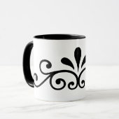 Flourish black design tasse (Vorderseite Links)