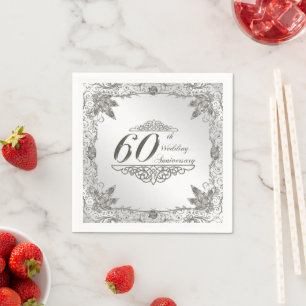Flourish Diamond 60. Jubiläum Papier Serviette