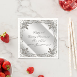 Flourish Diamond 60th Anniversary Papier Serviette