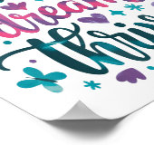 Flourish Dream Thrive Motivational Poster (Ecke)