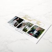 Flourish Script ECHTE FOLIEN Danke Foto Karte (Gedreht)