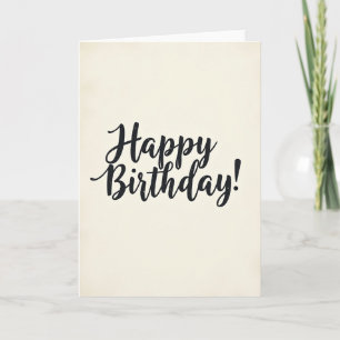 Flourished Script Geburtstagskarte Karte
