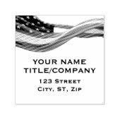FLOW American Flag Firmenname Permastempel (Design)
