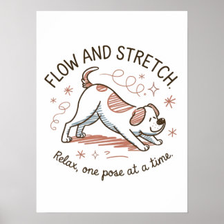Flow and Stretch - Spielerisches Design für Yoga-H Poster