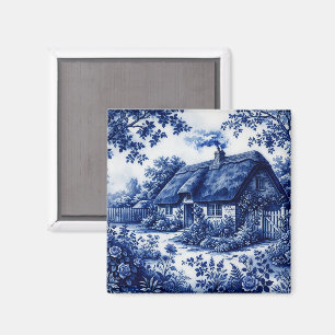 Flow Blue Stil englisches Landhaus Rosen Magnet