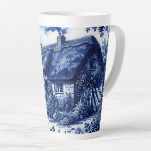 Flow Blue Stil Englisches Landhaus Rosen Milchtasse