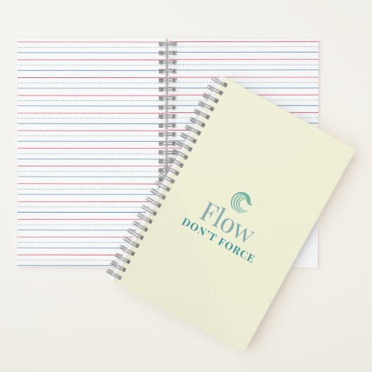 Flow Don’t Force Minimal Motivational Notebook Notizblock (Innen)