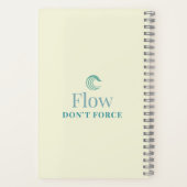 Flow Don’t Force Minimal Motivational Notebook Notizblock (Rückseite)