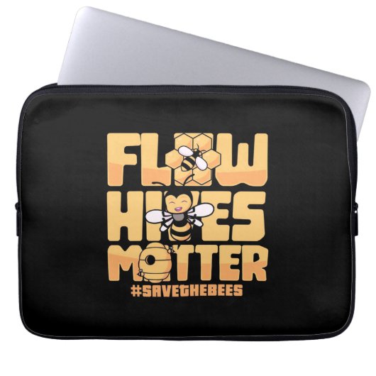 Flow Hives Matter Bees Laptopschutzhülle (Vorderseite)