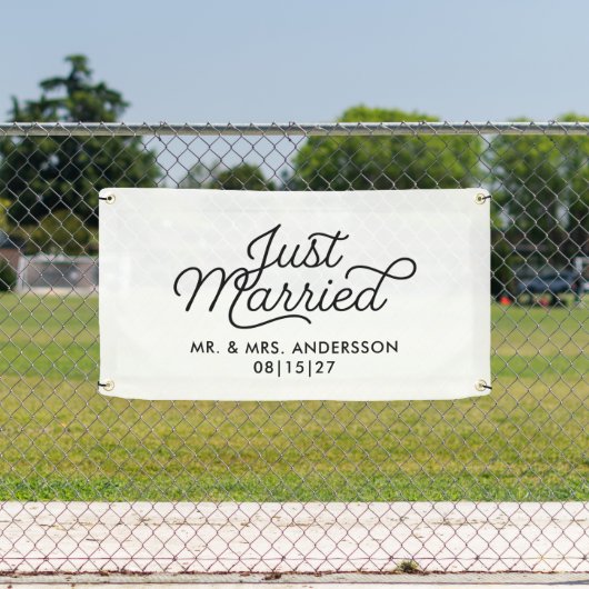 Flow Just Married Car Banner (Insitu)