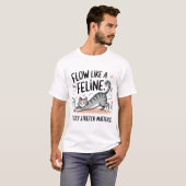 Flow like a Feline - Niedliches kreatives Chat-Des T-Shirt (Vorne ganz)