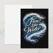 Flow Like Water Dankeskarte (Vorne/Hinten)