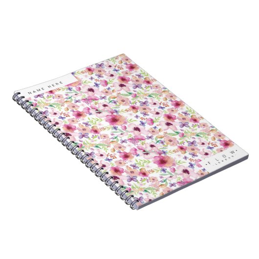 Flow - LONDON - Personalisiertes BlumenNotebook Notizblock (Rechte Seite)