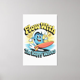 Flow Mit Den Glücklichen Wellen Wandkunst Leinwanddruck