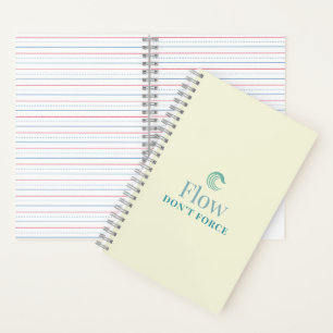 Flow, nicht erzwingen Minimales Motivationsnotizbu Notizblock