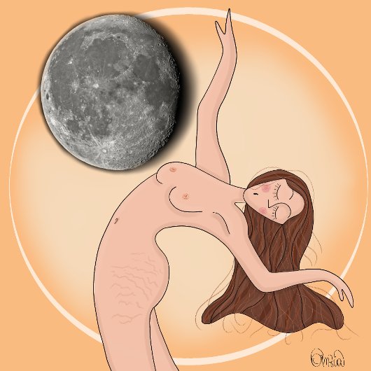 Flow of Time – Artistic Woman Wall Clock (No AI) Runde Wanduhr