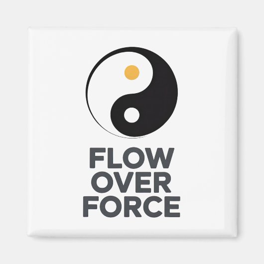 Flow Over Force Yin Yang Yoga Lance Bekleidung _2 Magnet (Vorne)