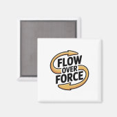 Flow Over Force Yin Yang Yoga Lance Bekleidung Magnet (Vorderseite/Rückseite)