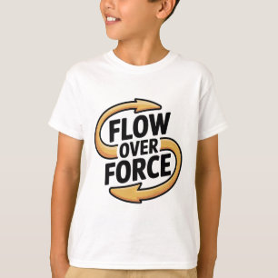 Flow Over Force Yin Yang Yoga Lance Bekleidung T-Shirt