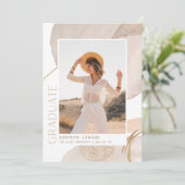 Flow | Photo Graduation Announcement & Invite Ankündigung (Stehend Vorderseite)