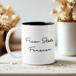 Flow Staat Forever Quote Zweifarbige Tasse