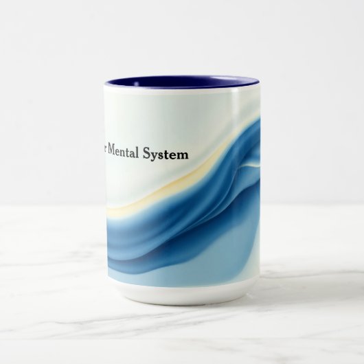 Flow State Fluid Motion Modern Designer Tasse (Zentrum)