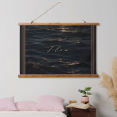 Flow - Tiefe Gewässer Wandteppich Mit Holzrahmen (Schlafzimmer)