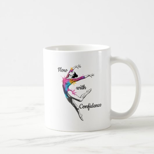 Flow with Confidence – Artistic Gymnastics Mug Kaffeetasse (Rechts)