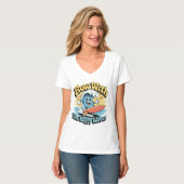 Flow With The Happy Waves Retro Surf Vibes Women's T-Shirt (Vorderseite Vollansicht)