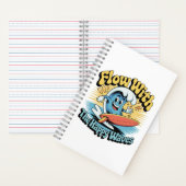 Flow With The Happy Waves Surf Journal Notizblock (Innen)
