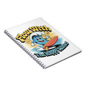 Flow With The Happy Waves Surf Journal Notizblock (Rechte Seite)