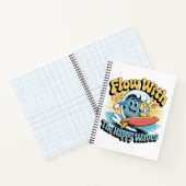 Flow With The Happy Waves Surf Journal Notizblock (Innenseite)