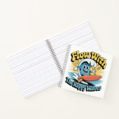 Flow With The Happy Waves Surf Journal Notizblock (Innenseite)