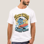Flow With The Happy Waves Surf Style Men’s Tee (Vorderseite)
