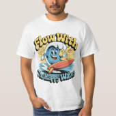 Flow With The Happy Waves Surf Style Men’s Tee (Vorderseite)