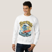 Flow With The Happy Waves Surf Style Men’s Tee (Vorne ganz)