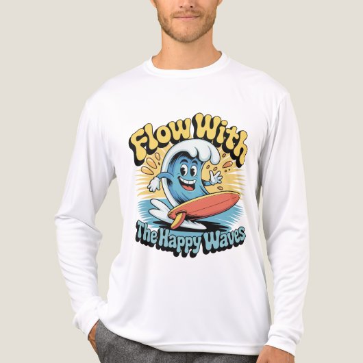 Flow With The Happy Waves Surf Style Men’s Tee (Vorderseite)