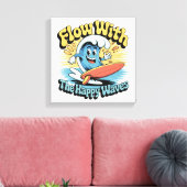 Flow With The Happy Waves Wall Art Leinwanddruck (Insitu (Wohnzimmer))