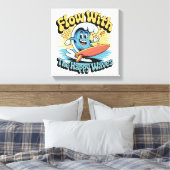 Flow With The Happy Waves Wall Art Leinwanddruck (Insitu (Schlafzimmer))