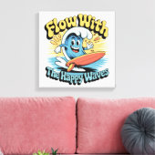 Flow With The Happy Waves Wall Art Leinwanddruck (Insitu (Wohnzimmer))