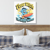 Flow With The Happy Waves Wall Art Leinwanddruck (Insitu (Schlafzimmer))