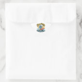 Flow With The Happy Waves Waterproof Sticker (Tasche)