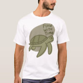 Flow With Time Sea Turtle Illustration T-Shirt (Vorderseite)
