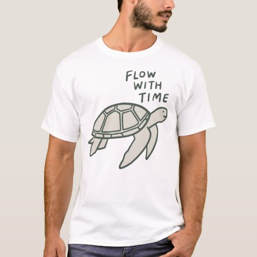Flow With Time Turtle T-Shirt (Vorderseite)