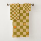 Flowe Checkered Pattern - No. 02 Badhandtuch Set (Insitu)