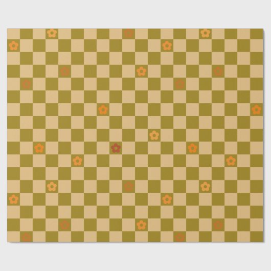 Flowe Checkered Pattern - No. 02 Geschenkpapier (Flach)